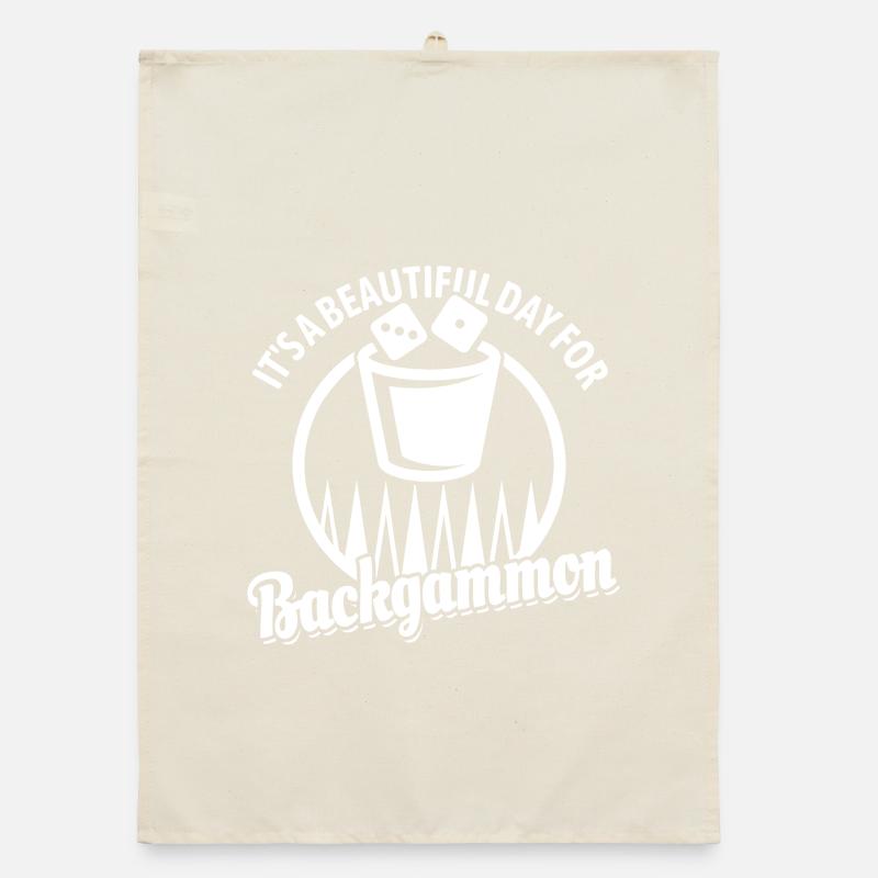 It's a beautiful day for Backgammon | Board Game Organic dish towel