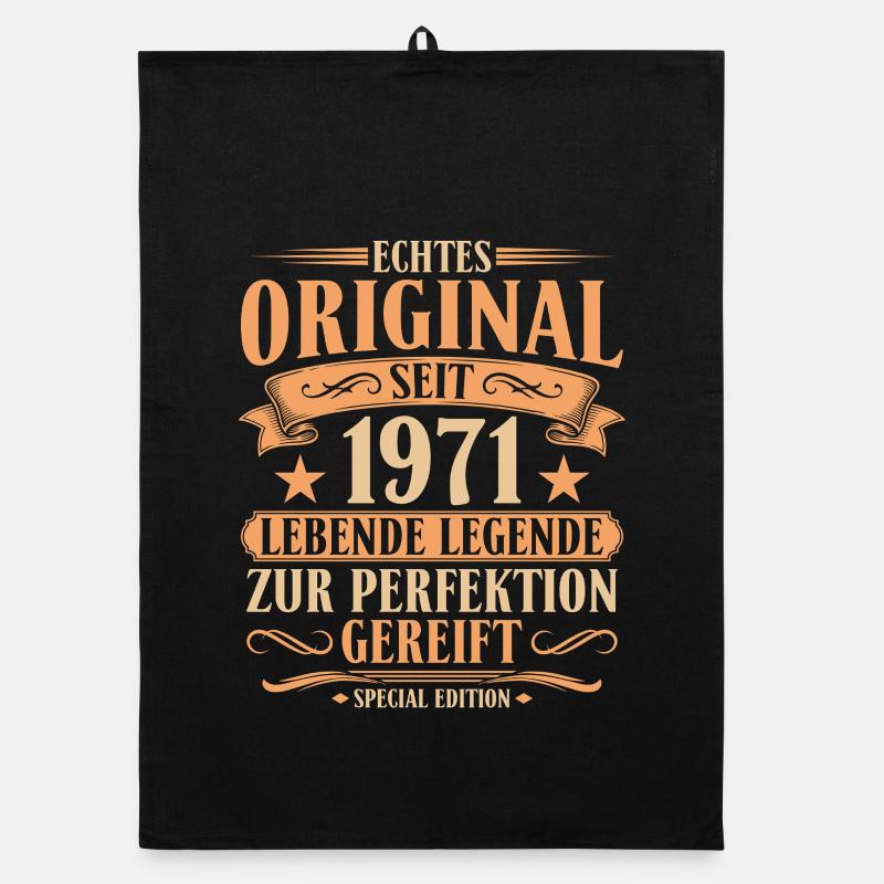 Original seit 1971 – 55. Geburtstag Retro Organic Geschirrtuch