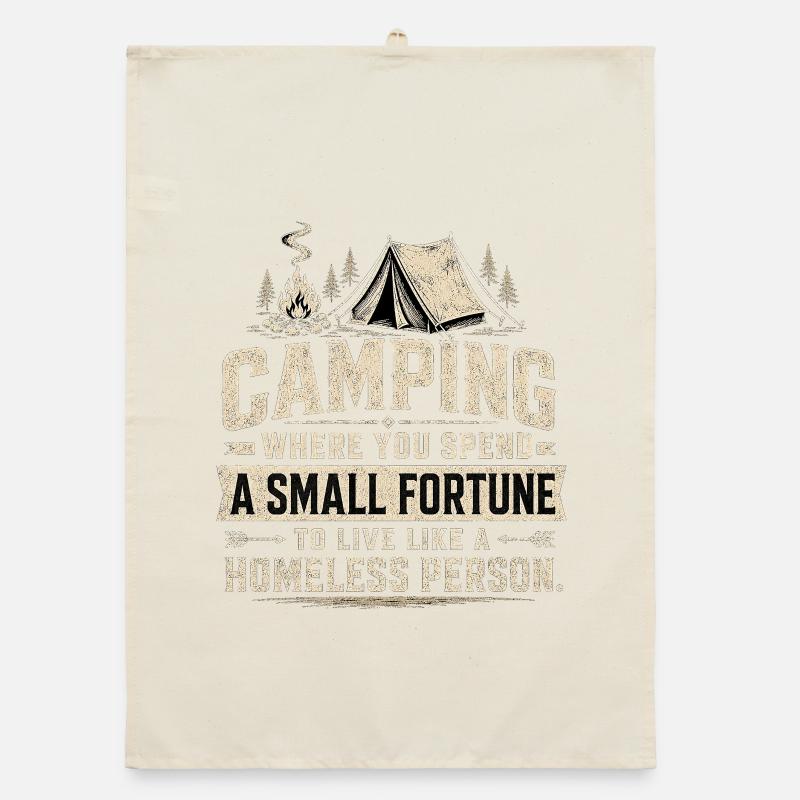Camping Luxus-Spruch: Zeltpreis-Witz Organic Geschirrtuch