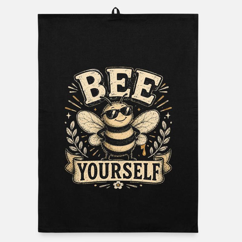 Graphique vintage Bee Yourself Torchon bio
