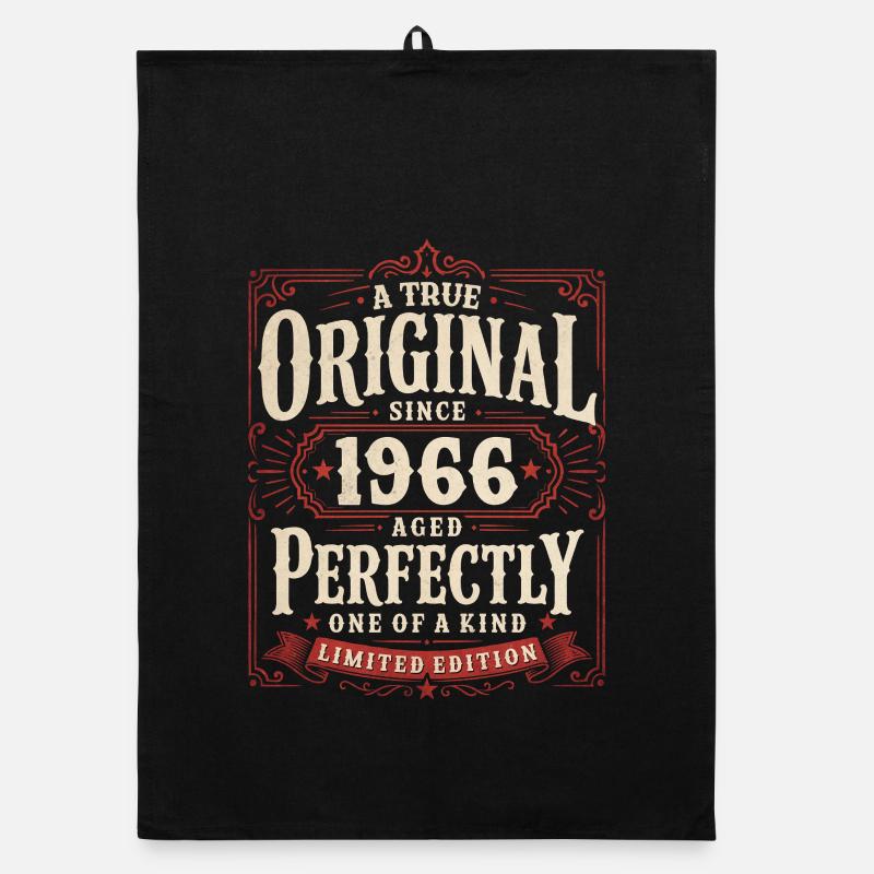 60th Birthday Gift Original Vintage 1966 Organic dish towel