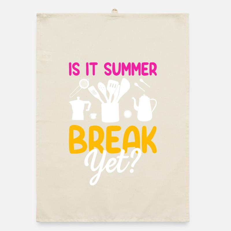 Summer break already? Kitchen motif Organic dish towel