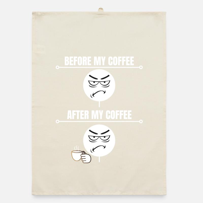 Grumpy Coffee Mood Torchon bio