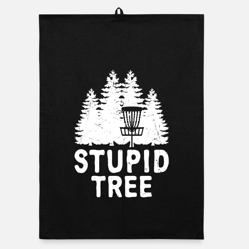 Stupid Tree Disc Golf Tee Organic dish towel