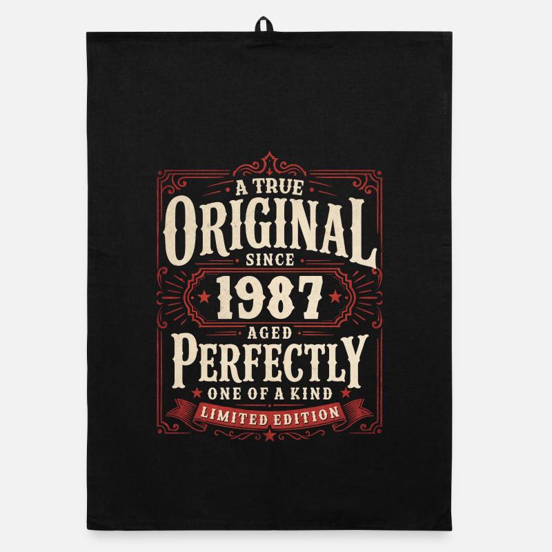 39th Birthday Gift Original Vintage 1987 Organic dish towel