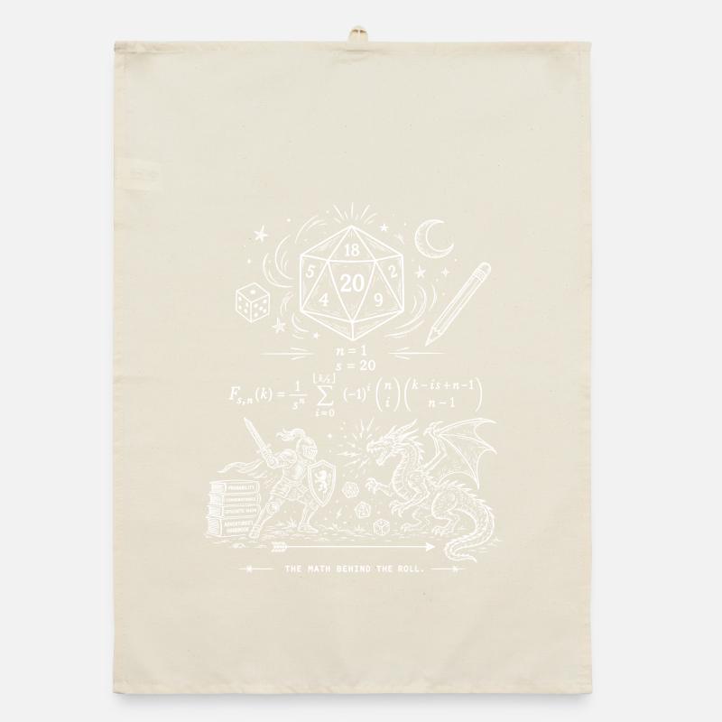 Role Play Math W20 Dice Shirt Organic dish towel