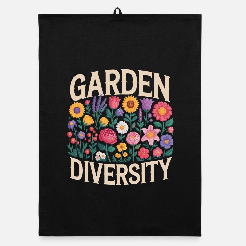 Garden Diversity Blumen Garten Organic Geschirrtuch