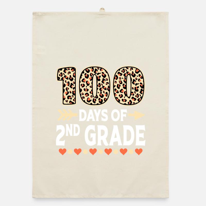 100 Tage der 2. Klasse Leopard Organic Geschirrtuch