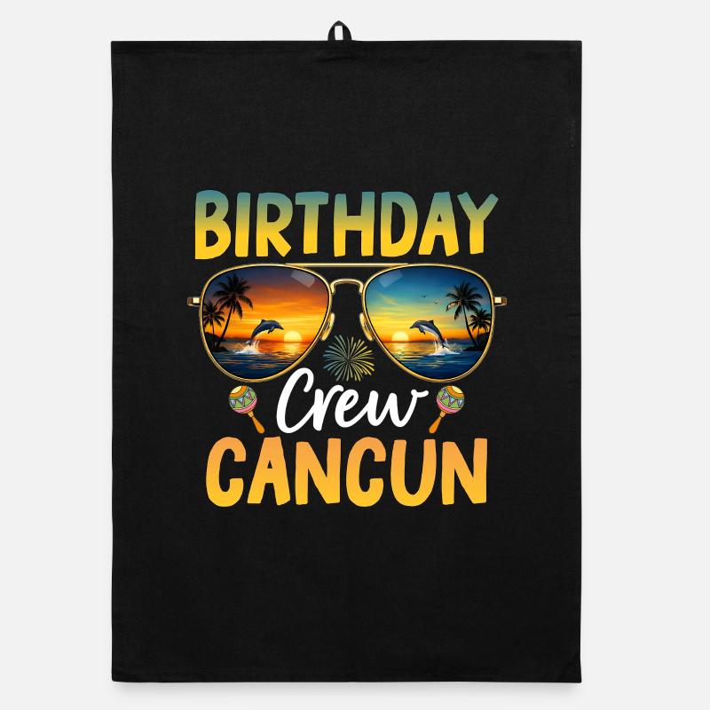 Birthday Crew Cancun Organic Geschirrtuch