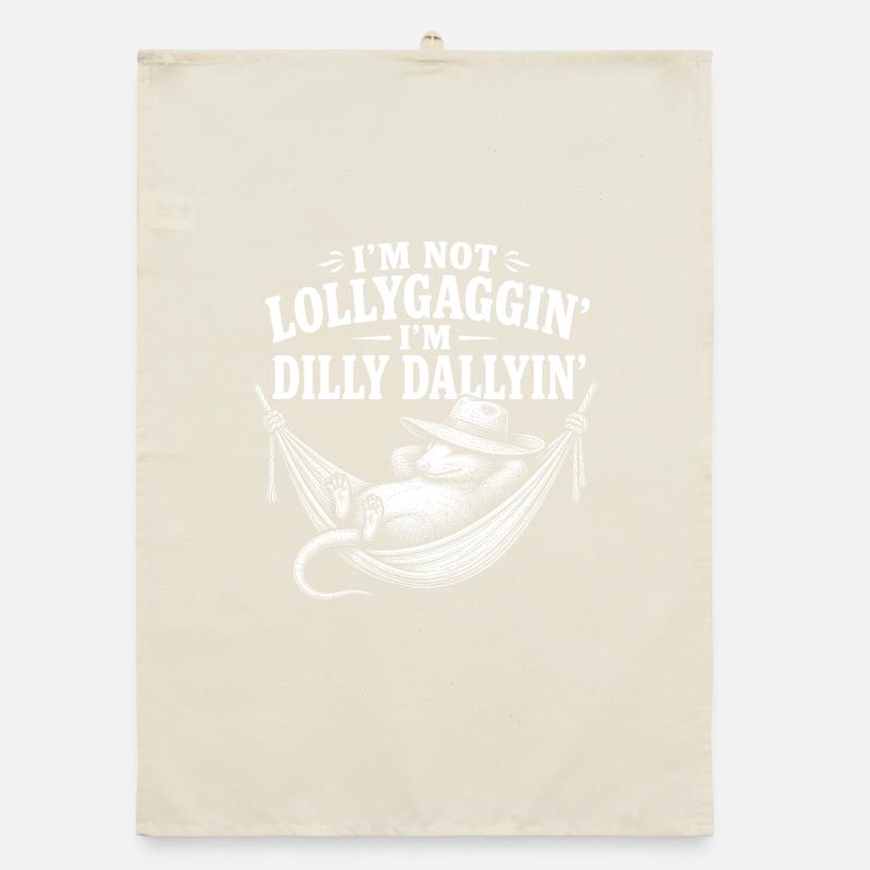 I'm not dawdling, I'm a dreamy op Organic dish towel