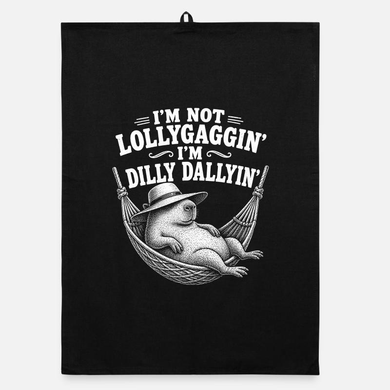 I don't dawdle, I dawdle, Capybara! Organic dish towel