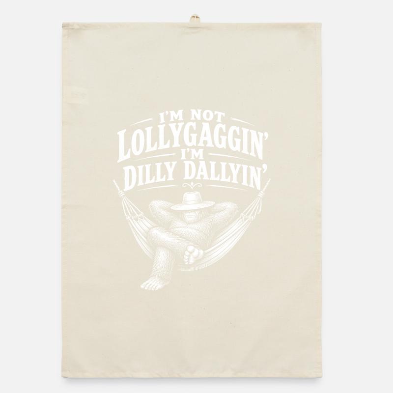 I don't dawdle, I dawdle, Bigfoot! Organic dish towel