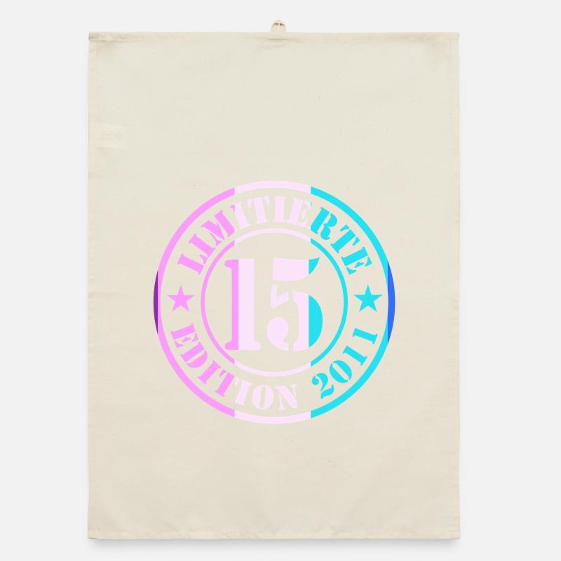 15th Birthday Boy Organic dish towel