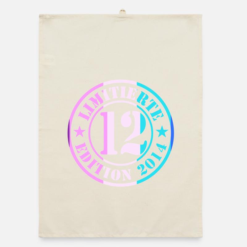 12th Birthday Boy Organic dish towel