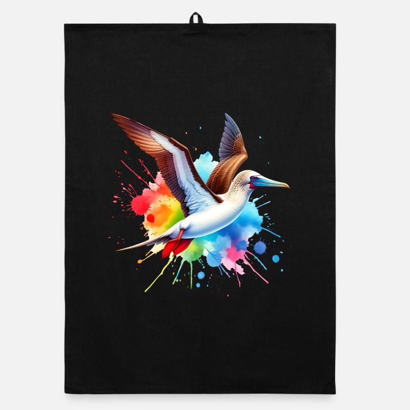 Rotfusstölpel Geschenk Organic Geschirrtuch