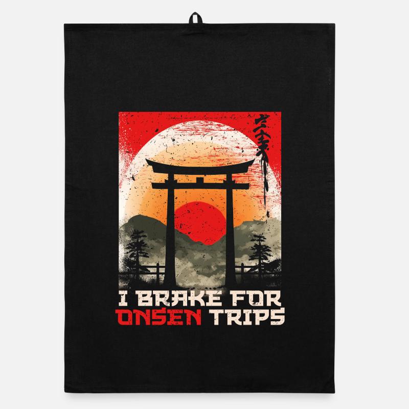 Onsen Thermal Bath I Brake For Onsen Trips Organic dish towel