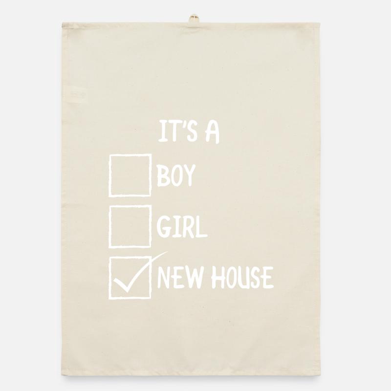 Neues Haus-Checkbox-Meme Organic Geschirrtuch