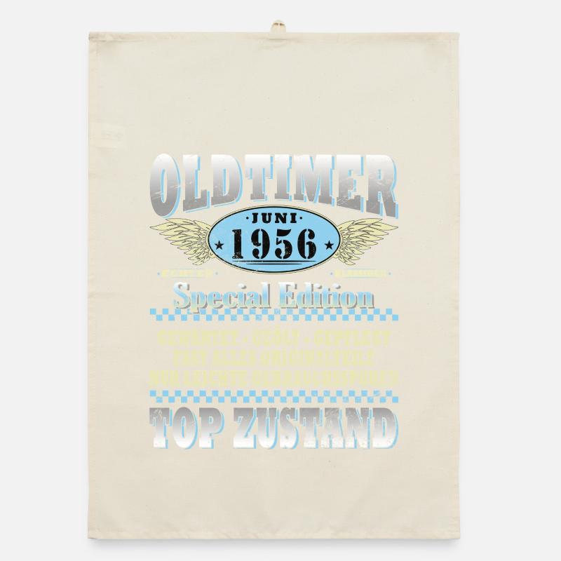 Oldtimer Juni 1956 | Geburtstag Geschenk Organic Geschirrtuch