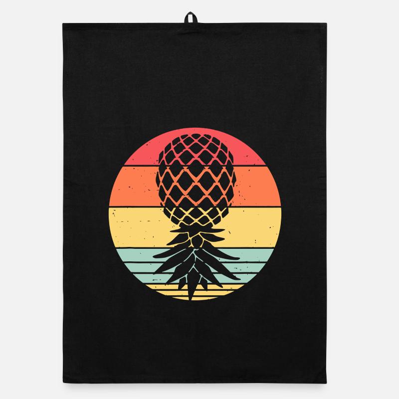 Sunset Pineapple Circle Organic dish towel
