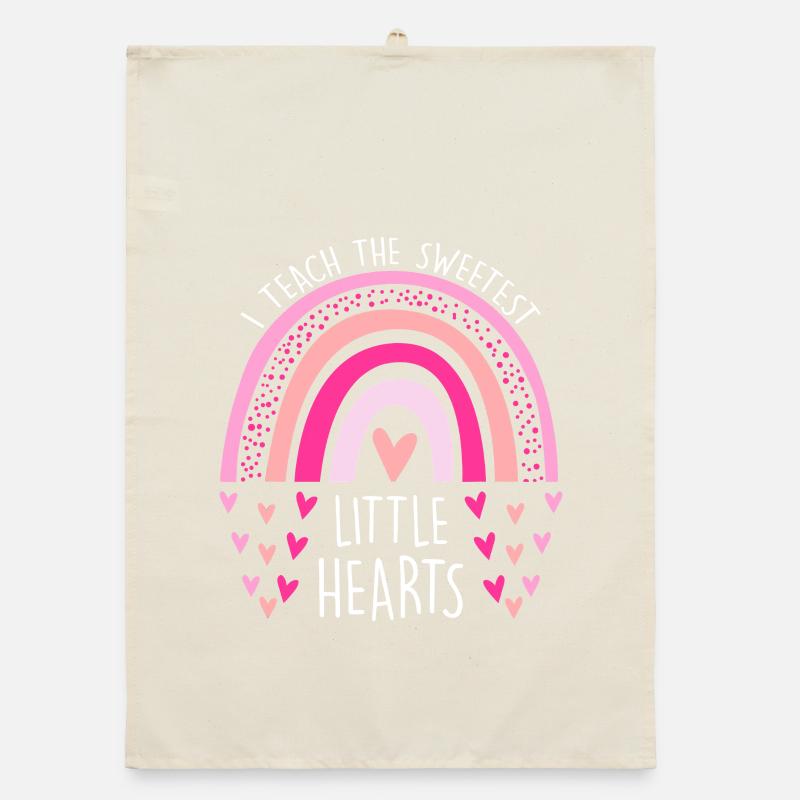 Little Hearts Regenbogen-Arc Organic Geschirrtuch