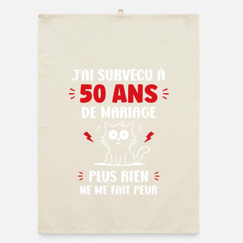 50 Ans de Mariage Torchon bio
