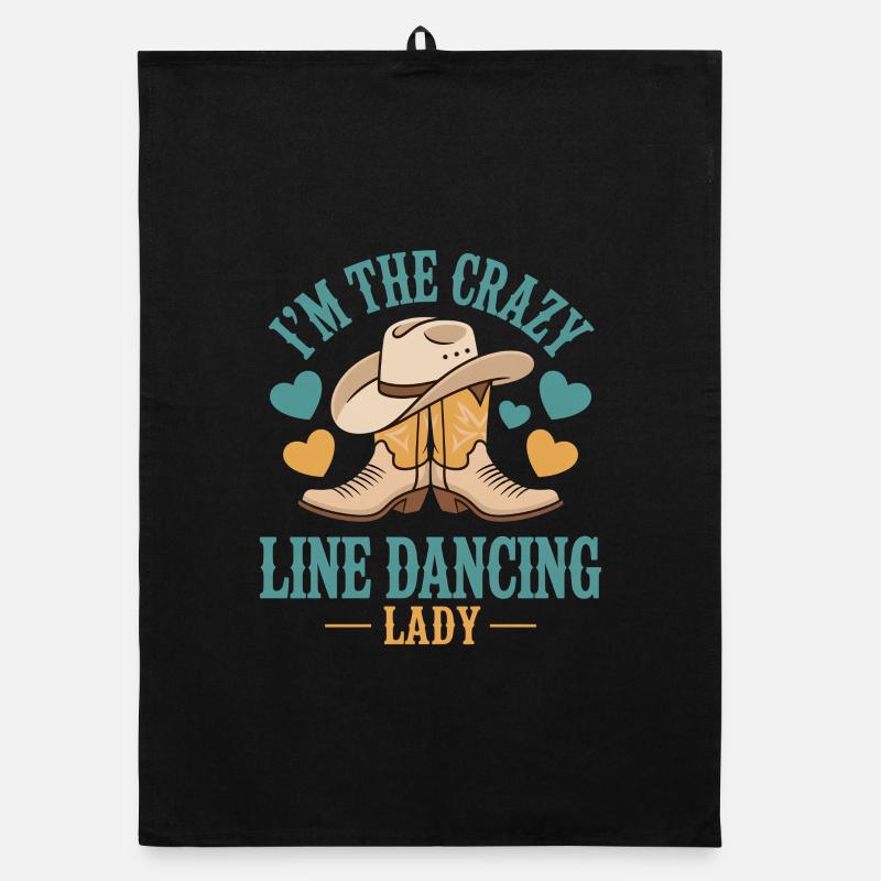 Line Dance Line Dancing Gift Organic dish towel