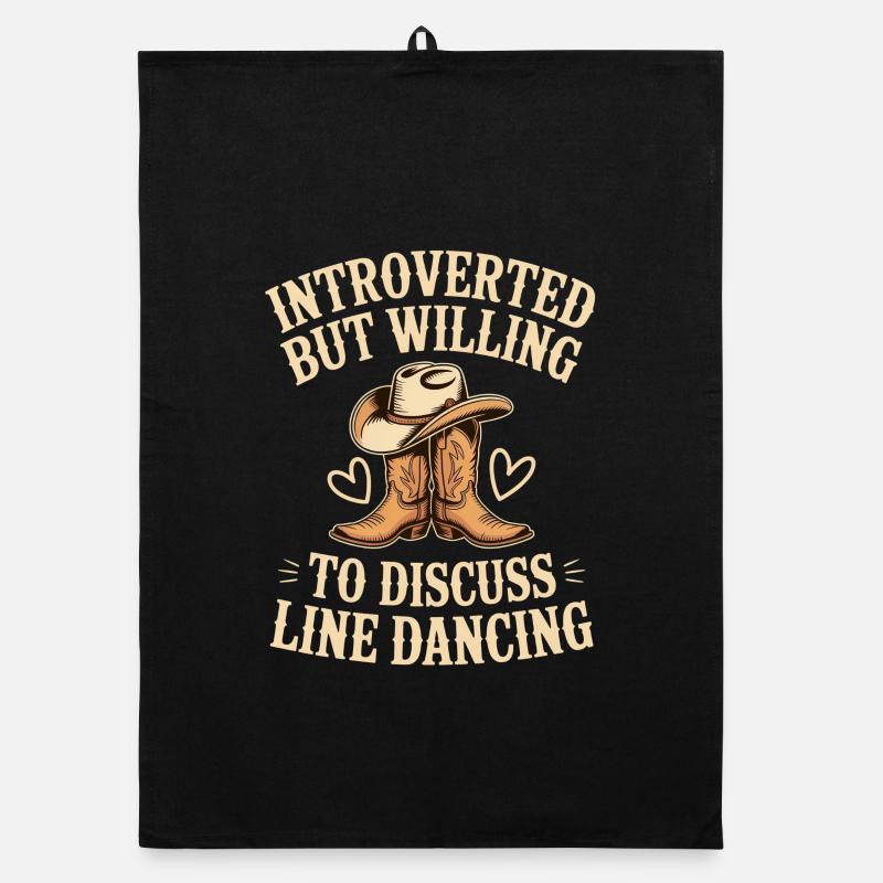 Line Dance Line Dancing Gifts Organic dish towel