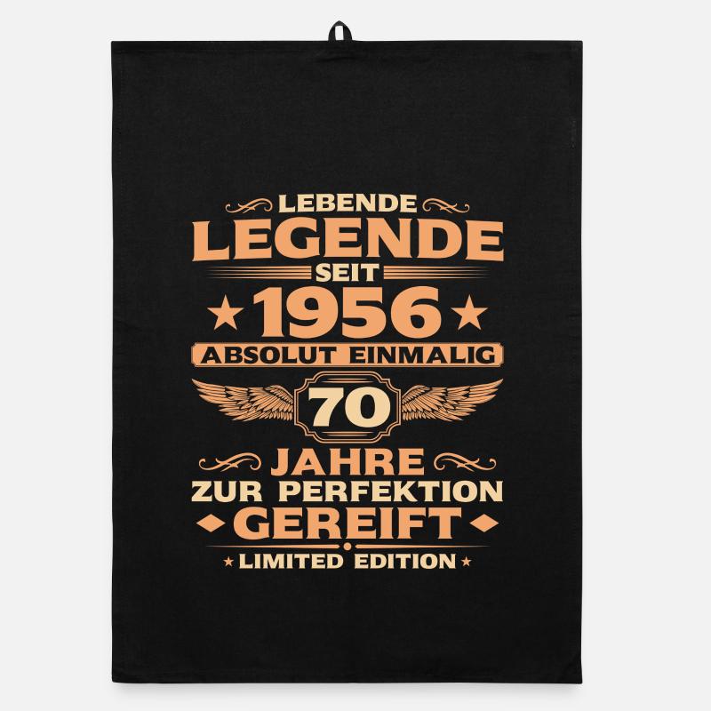 Absolut Einmalig 1956 – 70. Geburtstag Retro Organic Geschirrtuch