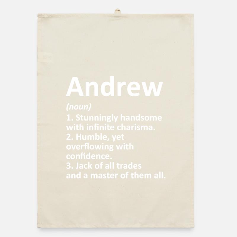Andrew Bold typografische Definition Organic Geschirrtuch