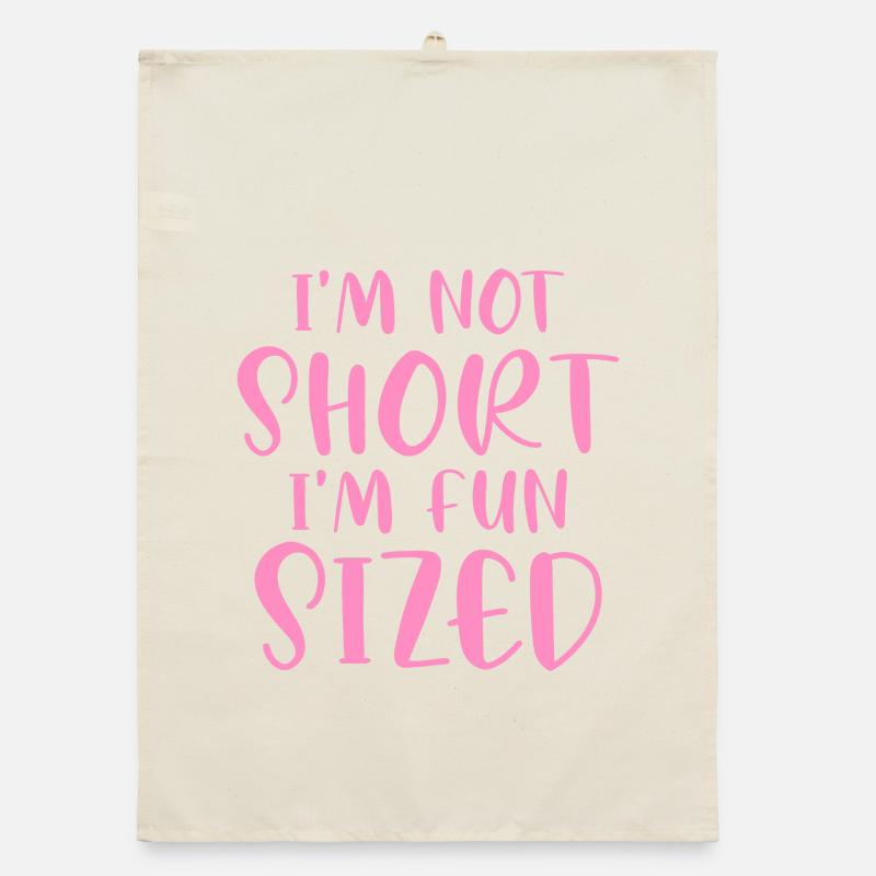 Fun Sized Humor Pink Quote Organic dish towel