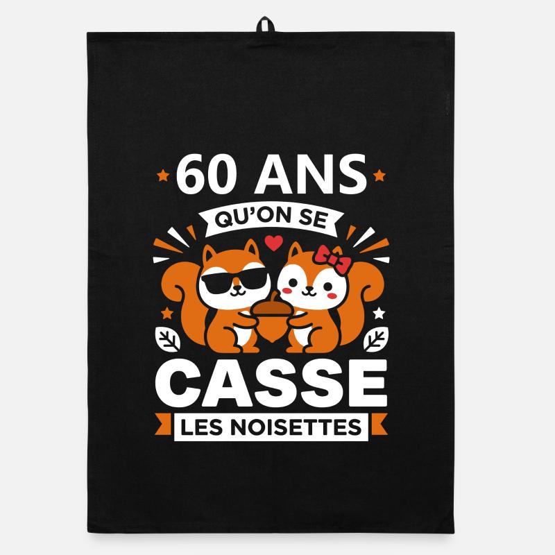60 Ans Cassé les Noisettes Torchon bio