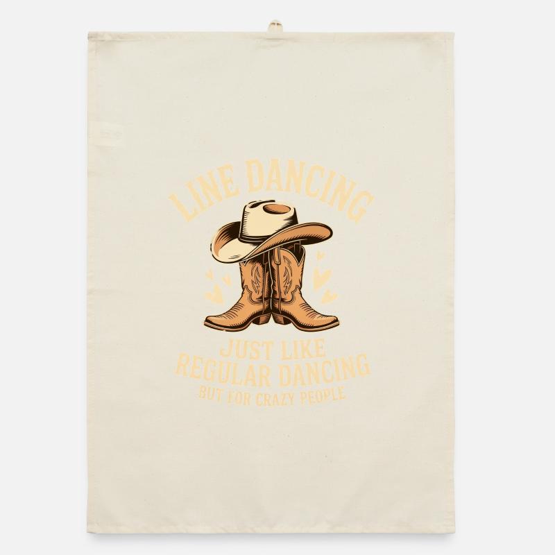 Line Dance Line Dancer Line Dancing Gifts Organic dish towel