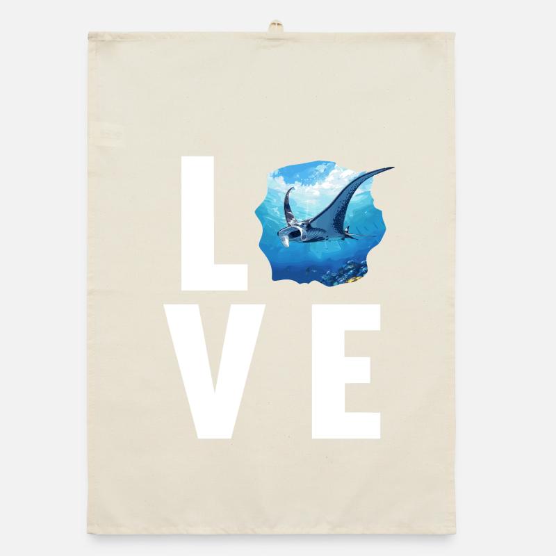 Rays Manta Rays Organic dish towel