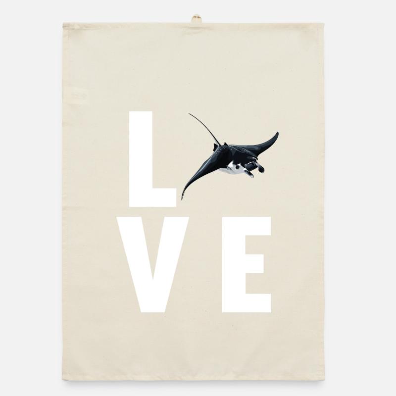 Rochen Mantarochen Organic Geschirrtuch
