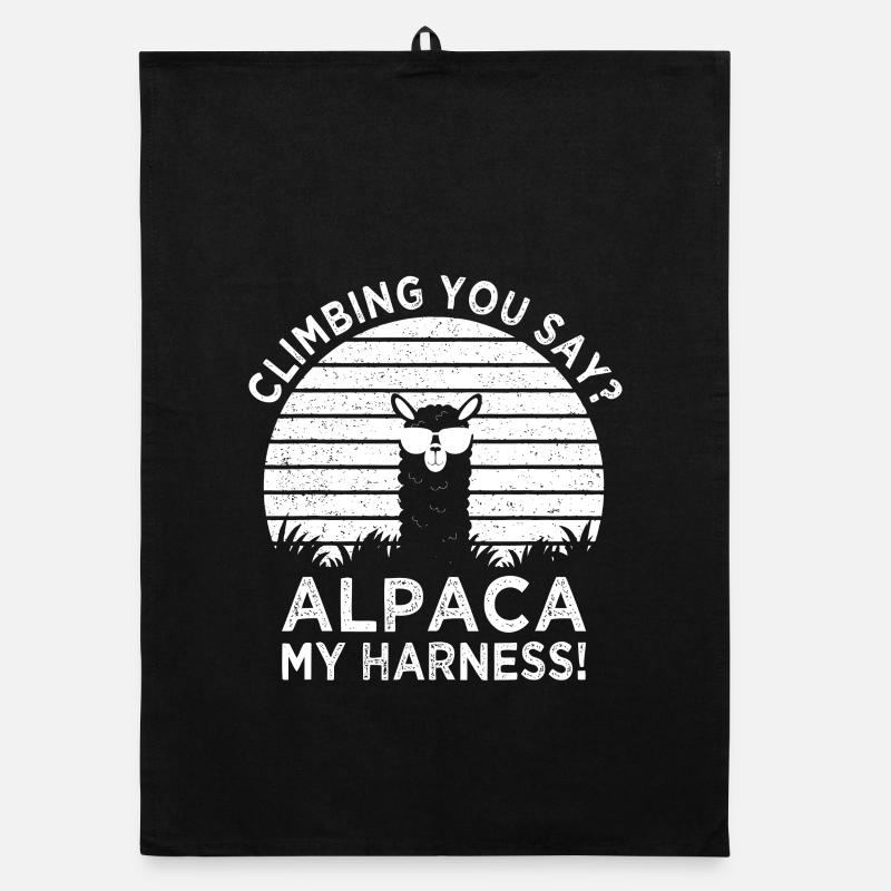 Alpaca My Harness Climbing Tee Organic dish towel