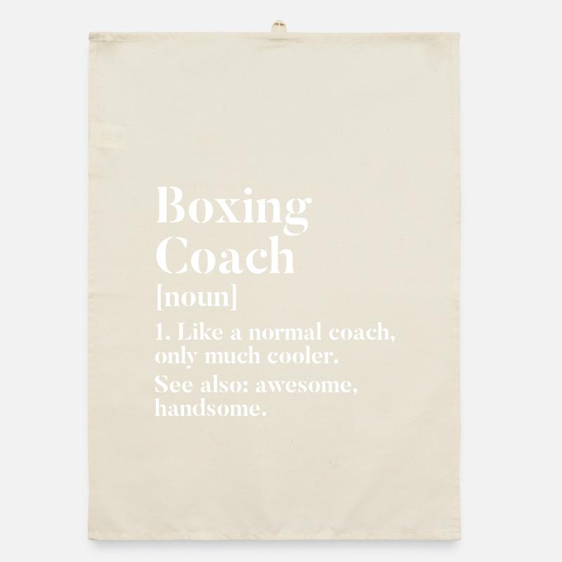 Boxing Coach Bold Print Organic dish towel