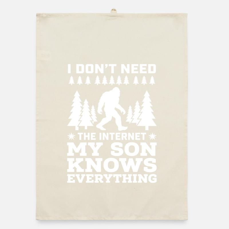 I Don't Need The Internet My Son knows Everything Organic dish towel