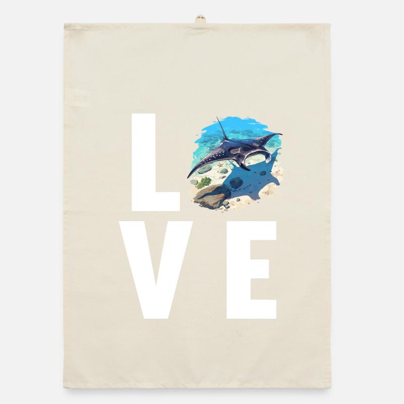Rochen Mantarochen Organic Geschirrtuch