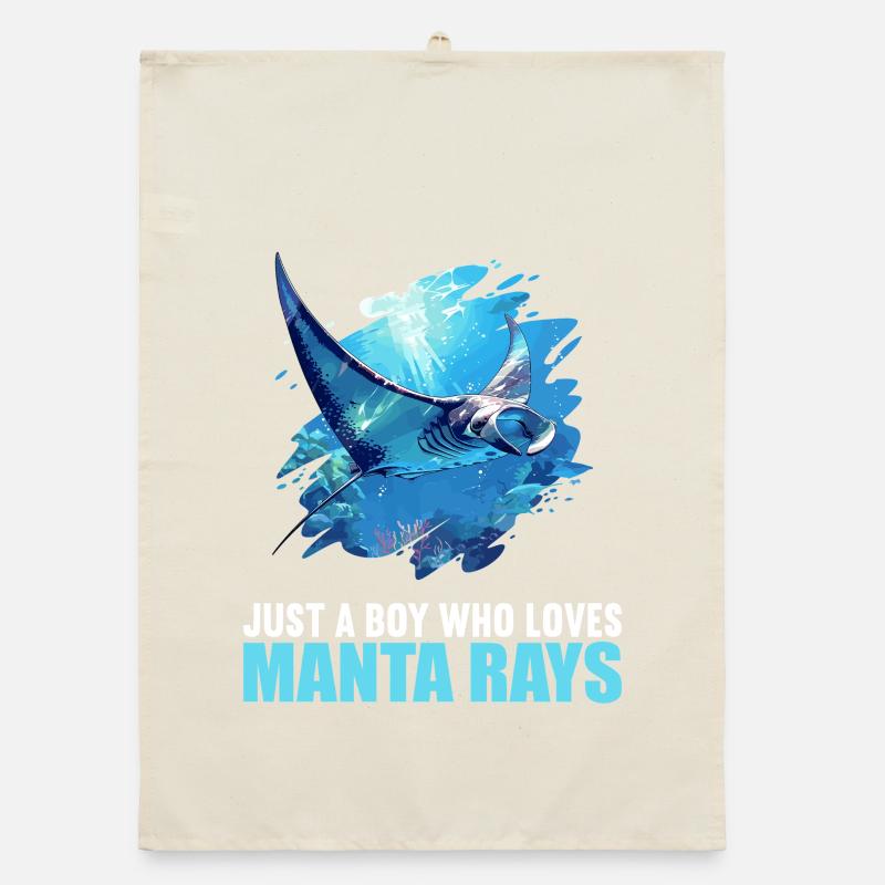 Rochen Mantarochen Organic Geschirrtuch