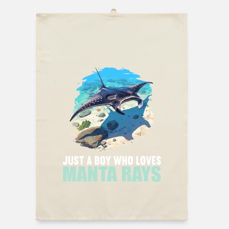 Rochen Mantarochen Organic Geschirrtuch