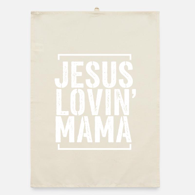 Jesus Lovin' Mama — Gott Glaube Kirche Christ Organic Geschirrtuch