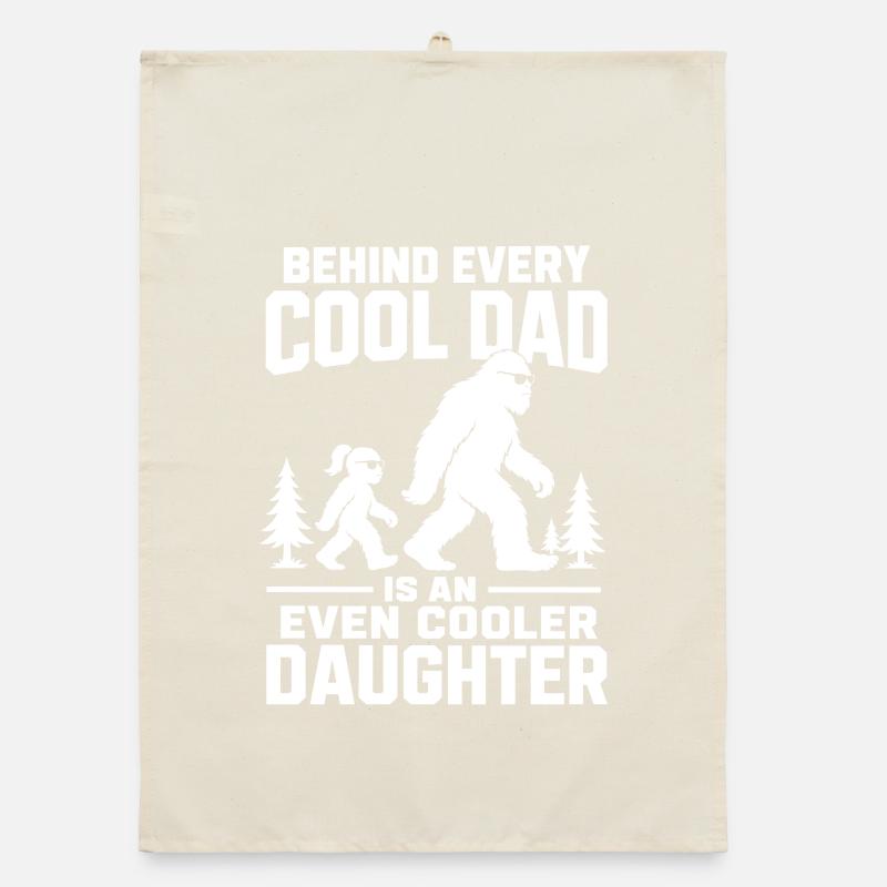 Hinter jedem coolen Vater steht eine noch coolere Tochter Organic Geschirrtuch