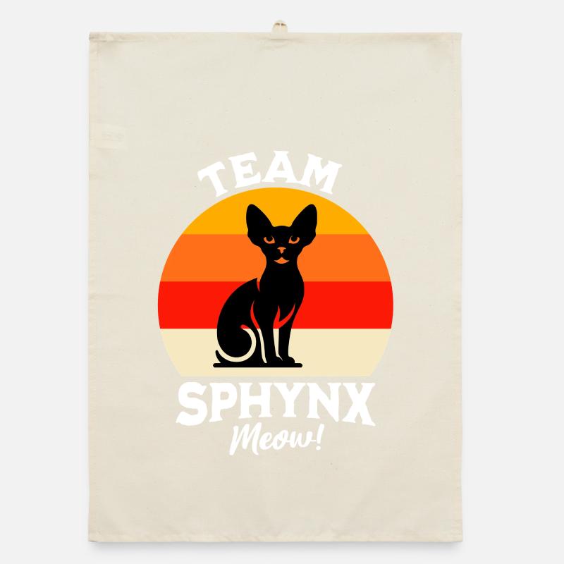 Team Sphynx Cat Organic dish towel