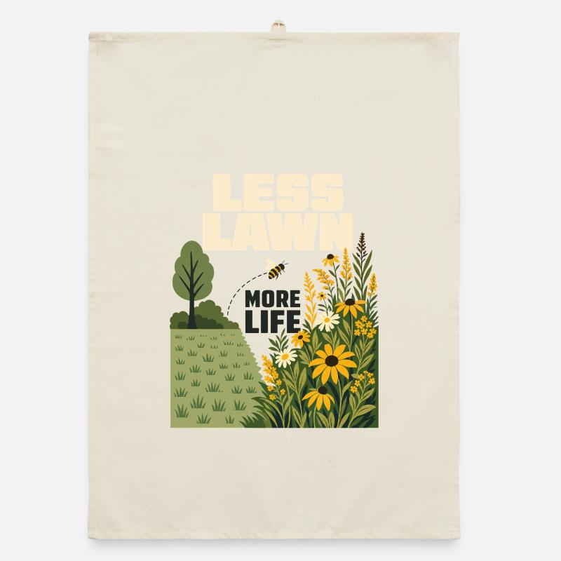 Less Lawn More Life Native Pollinator Garden Organic Geschirrtuch