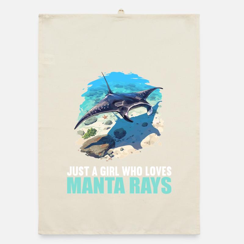 Rays Manta Rays Organic dish towel