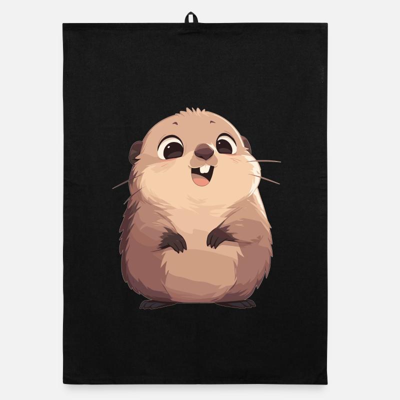 Marmots Groundhog Organic dish towel