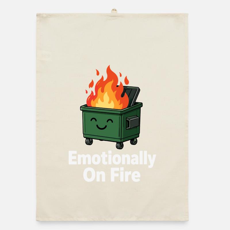 Emotional On Fire Funnier Organic dish towel