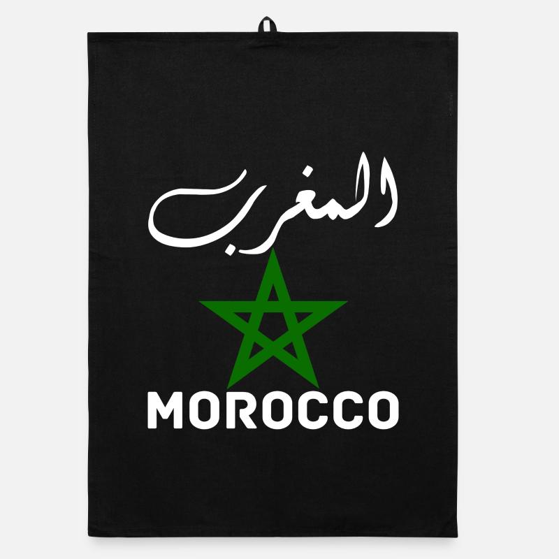 Morocco Graphic Funny Morocco Nation Flag Morocco Torchon bio