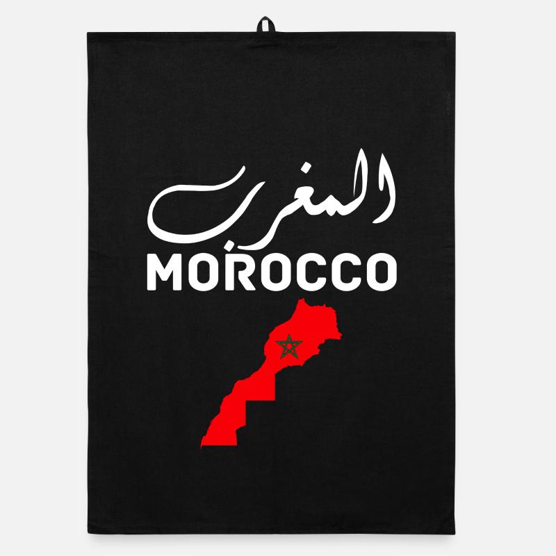 Morocco Graphic Funny Morocco Nation Flag Morocco Torchon bio