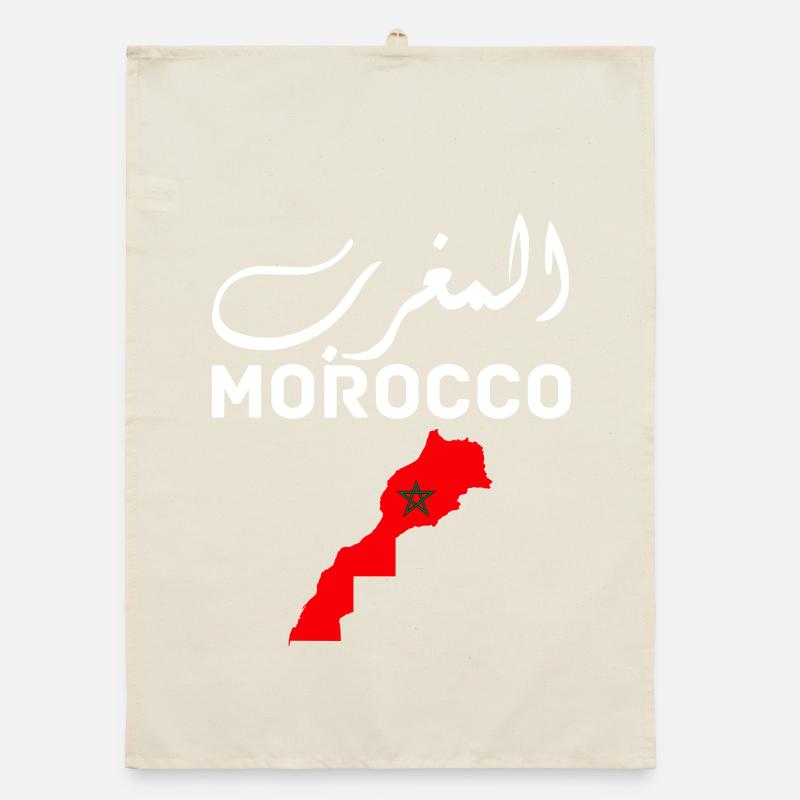 Morocco Graphic Funny Morocco Nation Flag Morocco Torchon bio